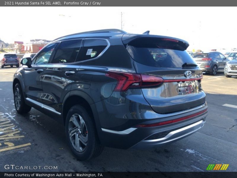 Portofino Gray / Gray 2021 Hyundai Santa Fe SEL AWD