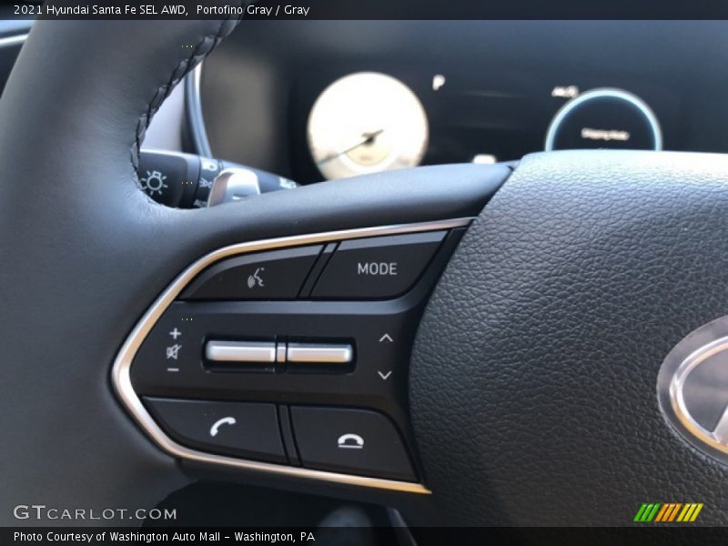 Portofino Gray / Gray 2021 Hyundai Santa Fe SEL AWD