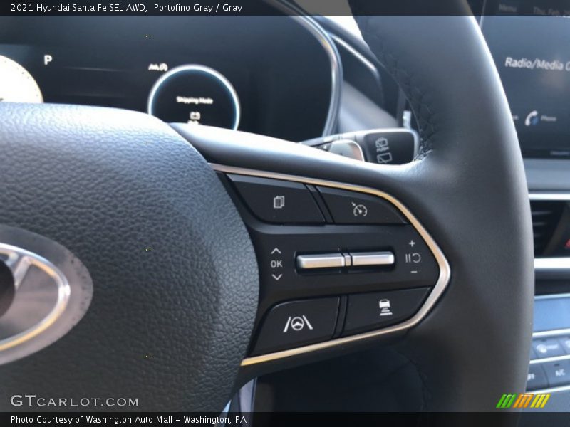 Portofino Gray / Gray 2021 Hyundai Santa Fe SEL AWD