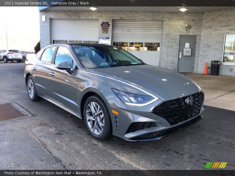Hampton Gray / Black 2021 Hyundai Sonata SEL