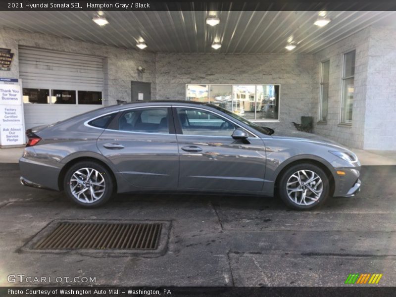 Hampton Gray / Black 2021 Hyundai Sonata SEL