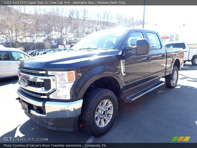 Antimatter Blue / Medium Earth Gray 2021 Ford F250 Super Duty XL Crew Cab 4x4