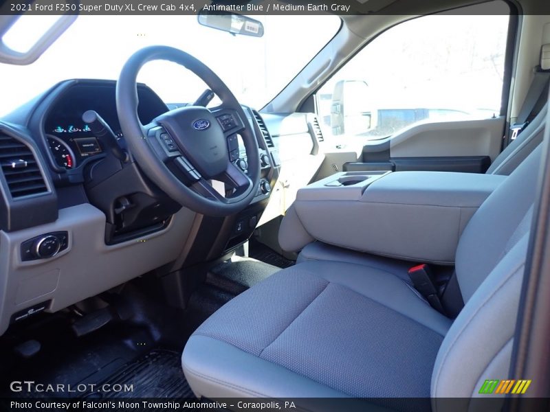 Antimatter Blue / Medium Earth Gray 2021 Ford F250 Super Duty XL Crew Cab 4x4