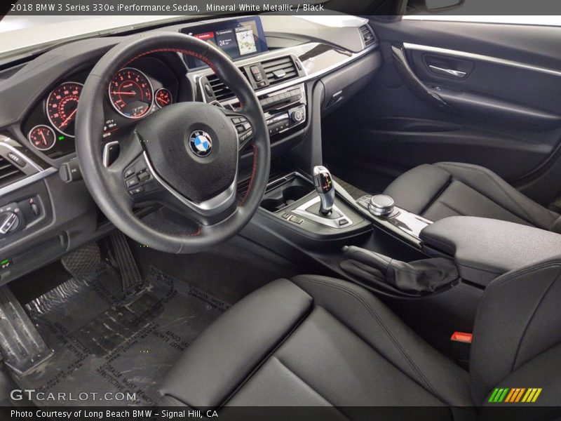 Mineral White Metallic / Black 2018 BMW 3 Series 330e iPerformance Sedan