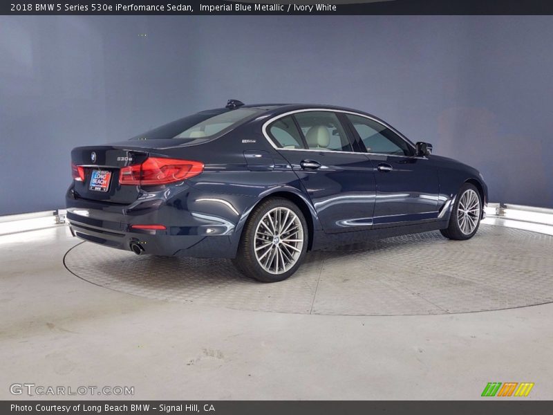 Imperial Blue Metallic / Ivory White 2018 BMW 5 Series 530e iPerfomance Sedan