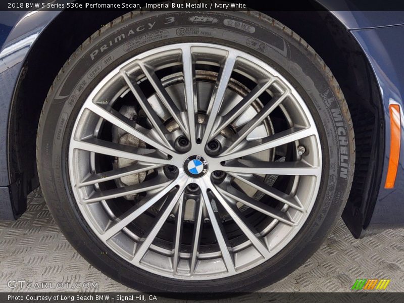 Imperial Blue Metallic / Ivory White 2018 BMW 5 Series 530e iPerfomance Sedan