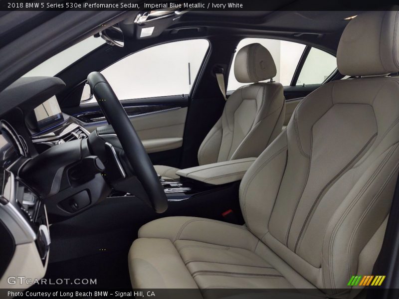 Imperial Blue Metallic / Ivory White 2018 BMW 5 Series 530e iPerfomance Sedan