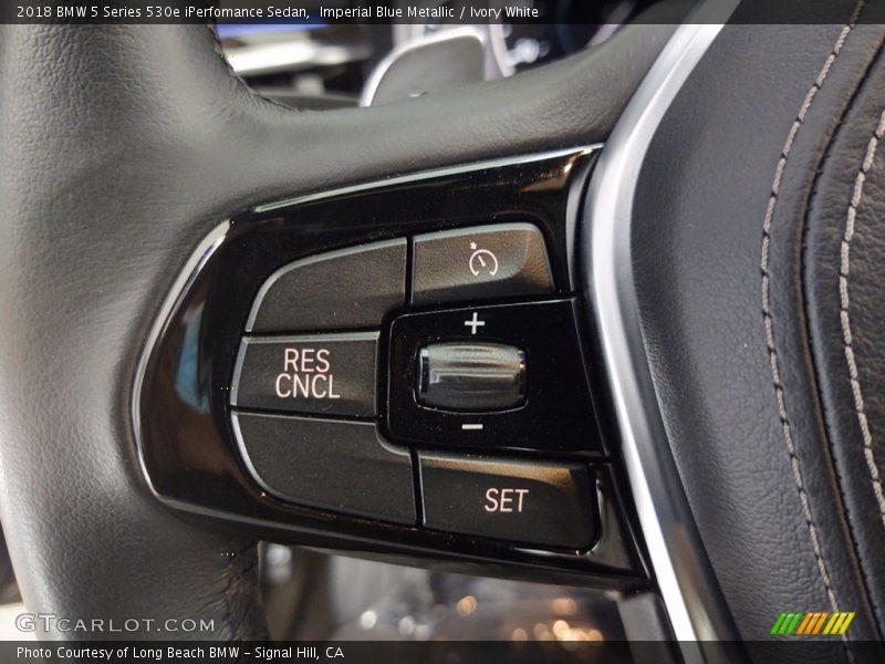 Imperial Blue Metallic / Ivory White 2018 BMW 5 Series 530e iPerfomance Sedan