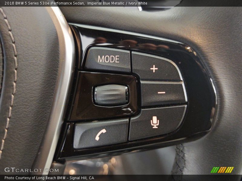 Imperial Blue Metallic / Ivory White 2018 BMW 5 Series 530e iPerfomance Sedan