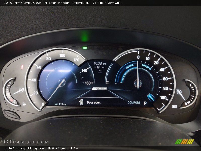 Imperial Blue Metallic / Ivory White 2018 BMW 5 Series 530e iPerfomance Sedan