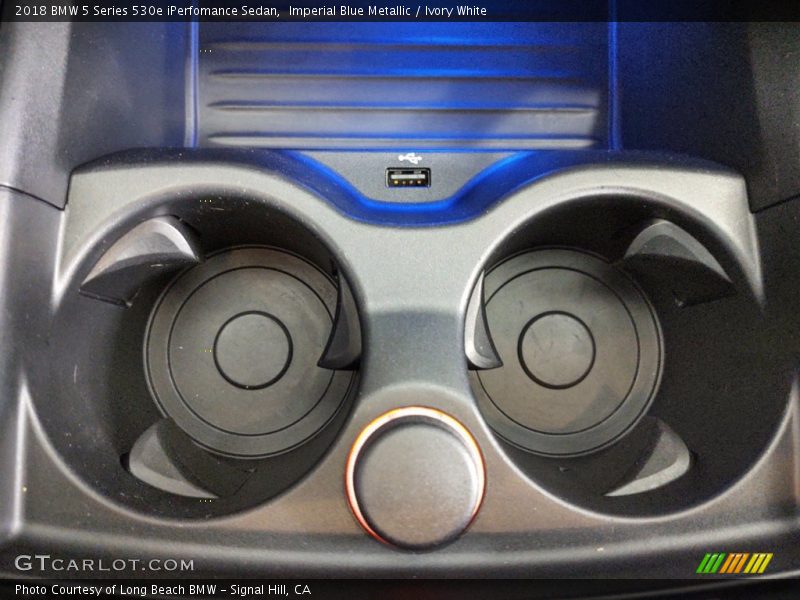 Imperial Blue Metallic / Ivory White 2018 BMW 5 Series 530e iPerfomance Sedan