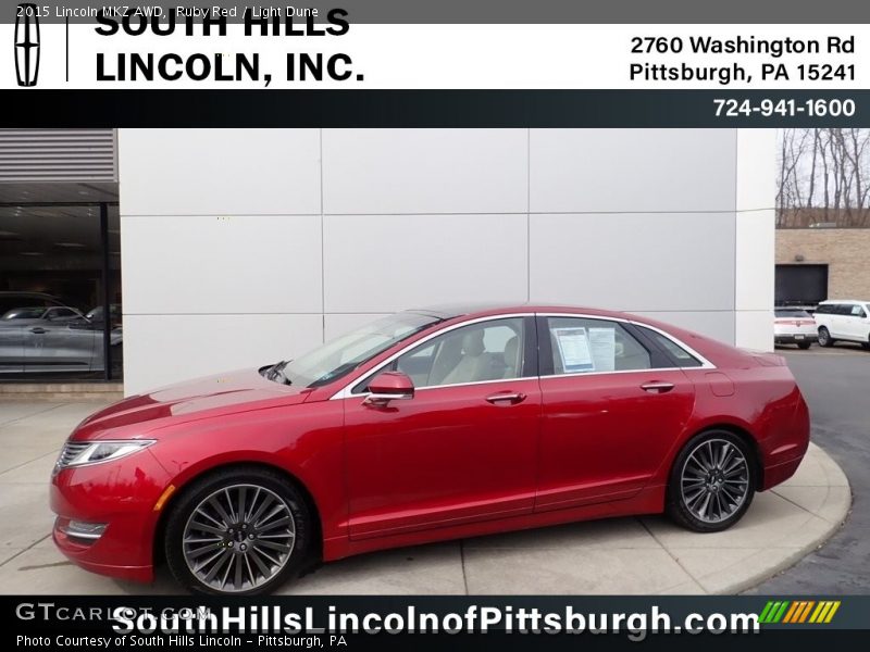 Ruby Red / Light Dune 2015 Lincoln MKZ AWD