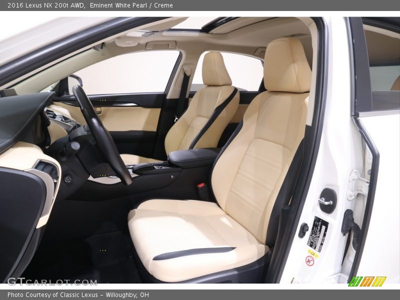 Front Seat of 2016 NX 200t AWD