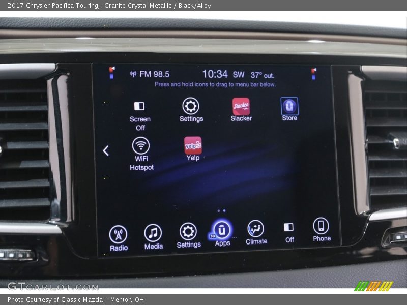 Granite Crystal Metallic / Black/Alloy 2017 Chrysler Pacifica Touring