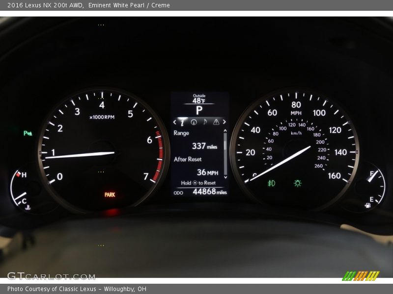  2016 NX 200t AWD 200t AWD Gauges