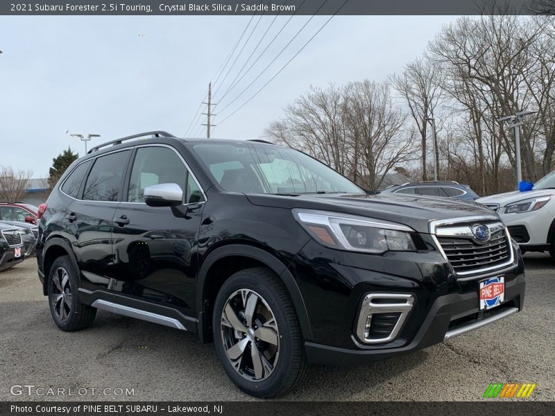 Crystal Black Silica / Saddle Brown 2021 Subaru Forester 2.5i Touring