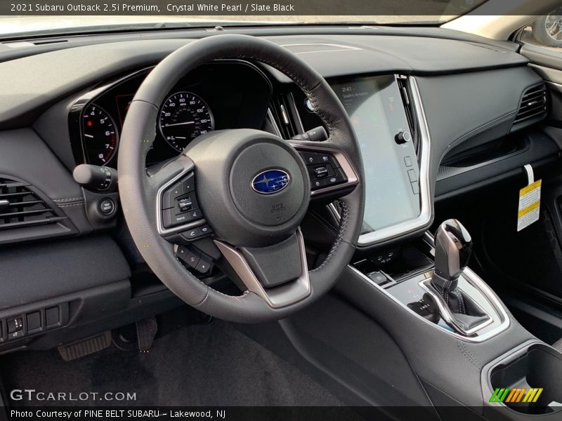 Crystal White Pearl / Slate Black 2021 Subaru Outback 2.5i Premium