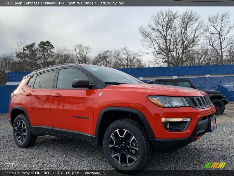 Spitfire Orange / Black/Ruby Red 2021 Jeep Compass Trailhawk 4x4