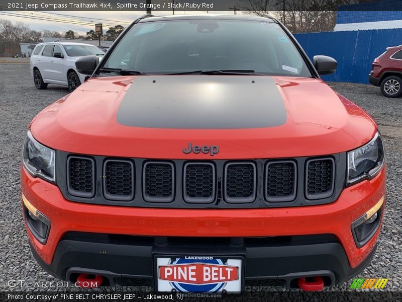 Spitfire Orange / Black/Ruby Red 2021 Jeep Compass Trailhawk 4x4
