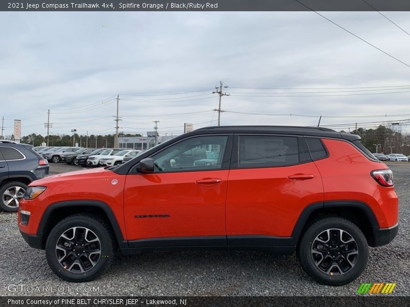 Spitfire Orange / Black/Ruby Red 2021 Jeep Compass Trailhawk 4x4