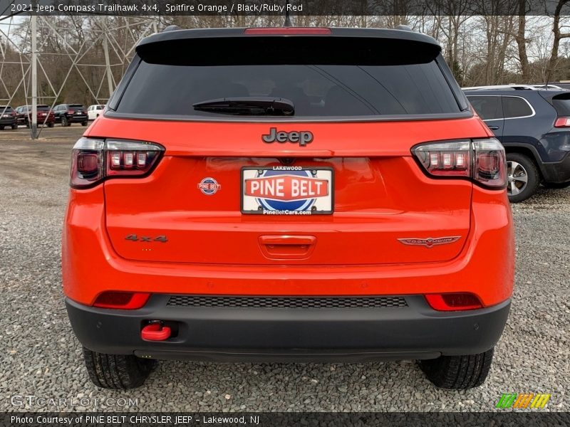 Spitfire Orange / Black/Ruby Red 2021 Jeep Compass Trailhawk 4x4