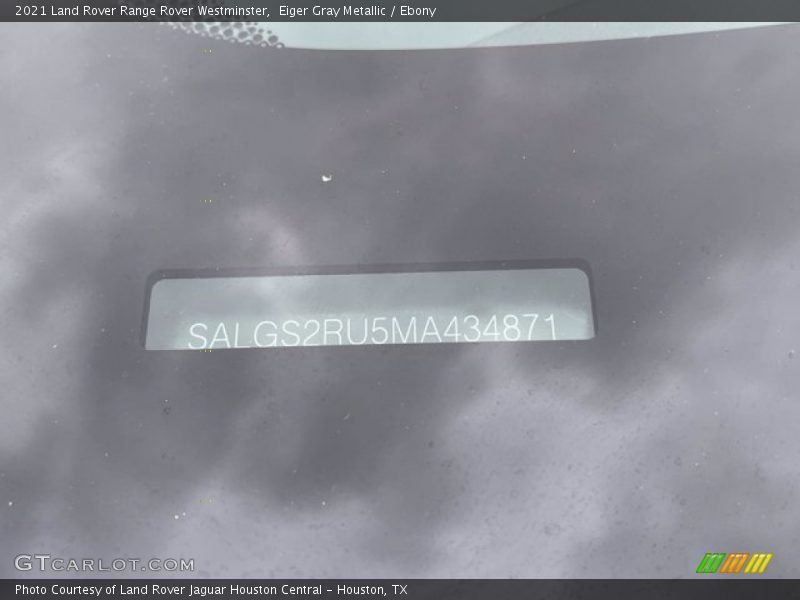 Eiger Gray Metallic / Ebony 2021 Land Rover Range Rover Westminster