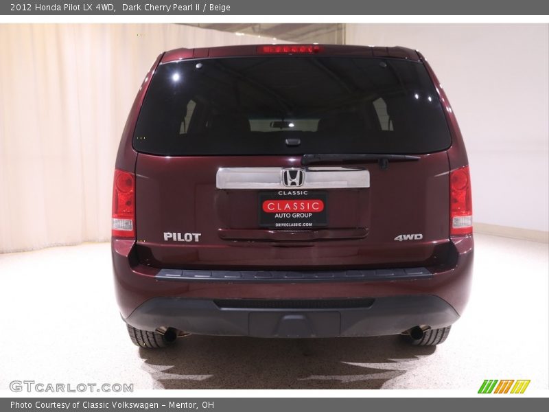 Dark Cherry Pearl II / Beige 2012 Honda Pilot LX 4WD