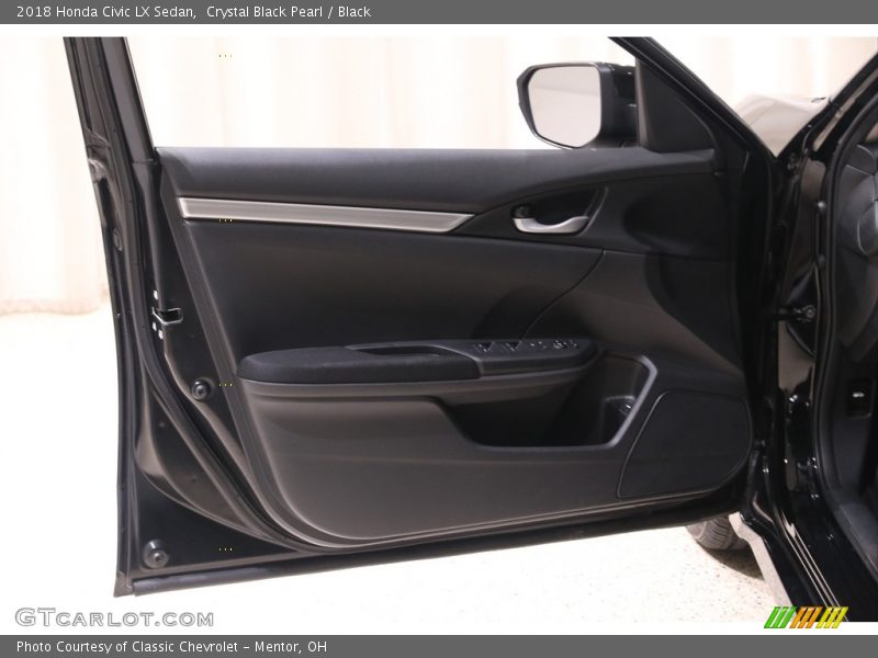 Crystal Black Pearl / Black 2018 Honda Civic LX Sedan