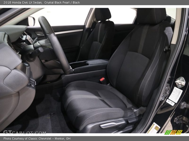 Crystal Black Pearl / Black 2018 Honda Civic LX Sedan
