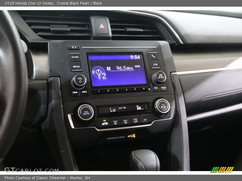 Crystal Black Pearl / Black 2018 Honda Civic LX Sedan