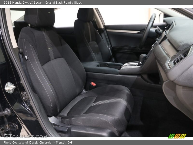 Crystal Black Pearl / Black 2018 Honda Civic LX Sedan