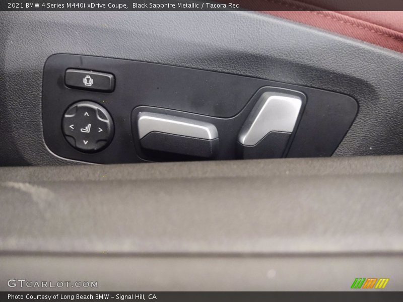 Black Sapphire Metallic / Tacora Red 2021 BMW 4 Series M440i xDrive Coupe