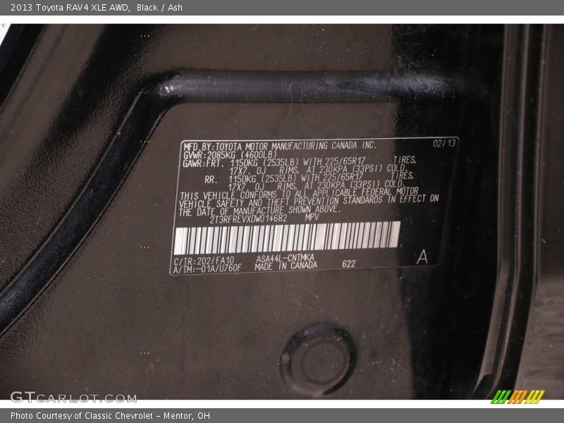 Black / Ash 2013 Toyota RAV4 XLE AWD