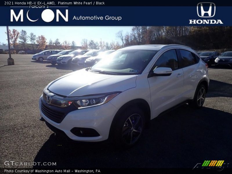 Platinum White Pearl / Black 2021 Honda HR-V EX-L AWD