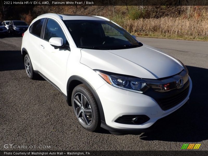 Platinum White Pearl / Black 2021 Honda HR-V EX-L AWD