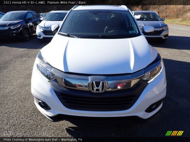 Platinum White Pearl / Black 2021 Honda HR-V EX-L AWD