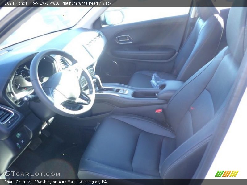 Platinum White Pearl / Black 2021 Honda HR-V EX-L AWD