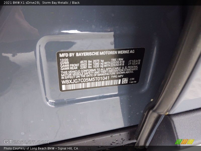 2021 X1 sDrive28i Storm Bay Metallic Color Code C3N
