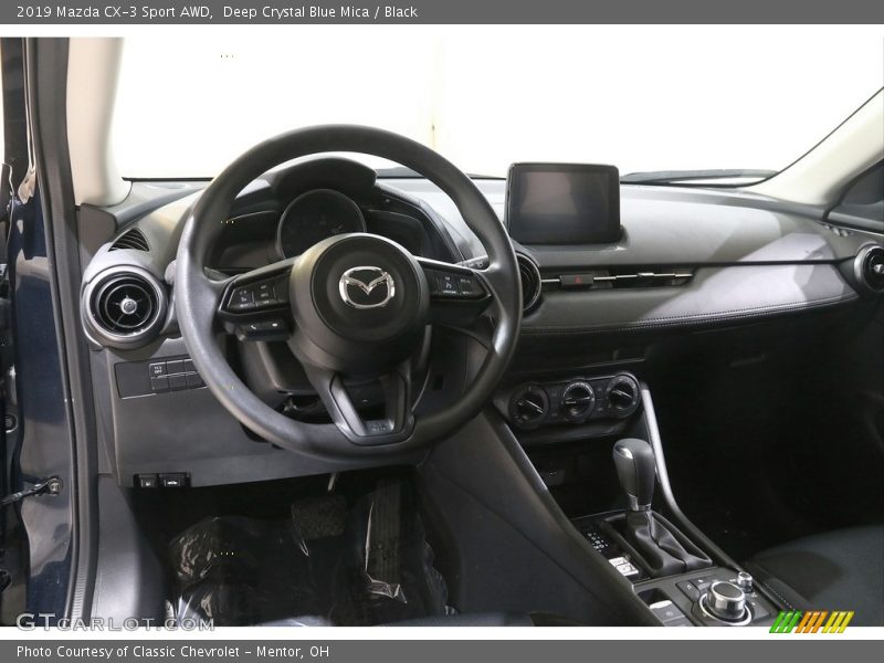 Deep Crystal Blue Mica / Black 2019 Mazda CX-3 Sport AWD