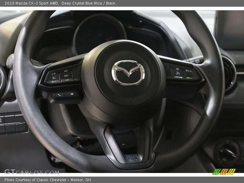 Deep Crystal Blue Mica / Black 2019 Mazda CX-3 Sport AWD
