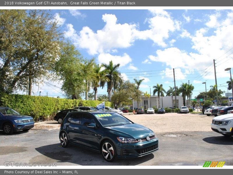Great Falls Green Metallic / Titan Black 2018 Volkswagen Golf GTI Autobahn