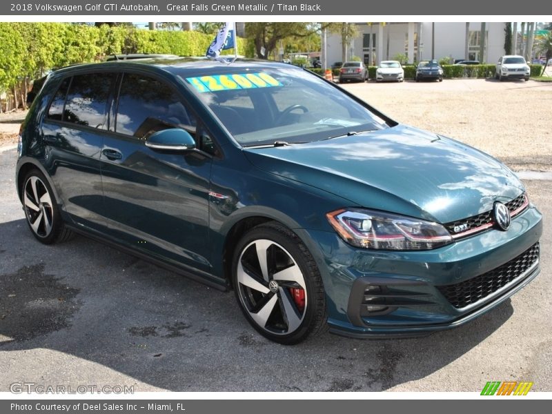 Great Falls Green Metallic / Titan Black 2018 Volkswagen Golf GTI Autobahn