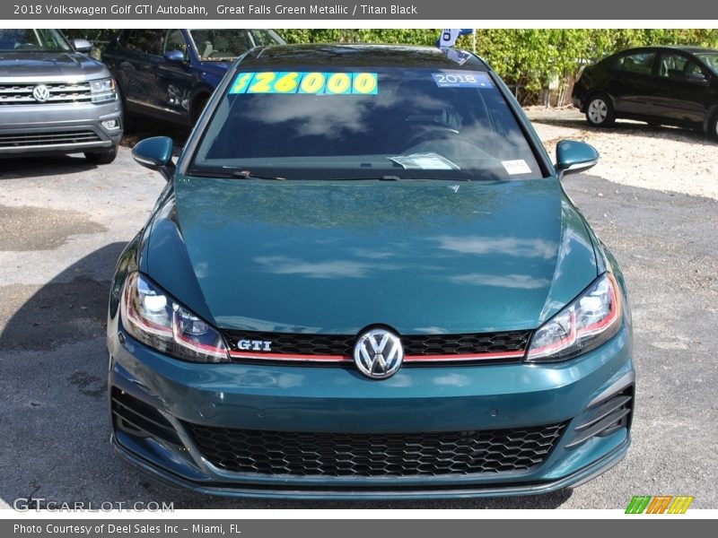 Great Falls Green Metallic / Titan Black 2018 Volkswagen Golf GTI Autobahn