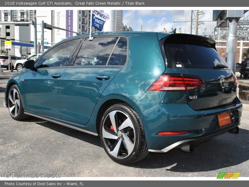 Great Falls Green Metallic / Titan Black 2018 Volkswagen Golf GTI Autobahn