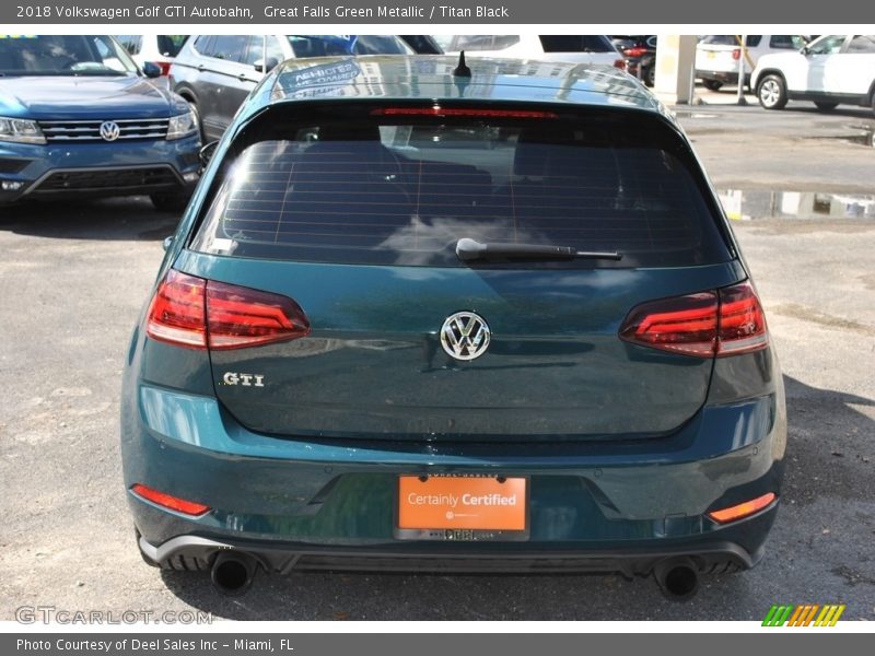 Great Falls Green Metallic / Titan Black 2018 Volkswagen Golf GTI Autobahn
