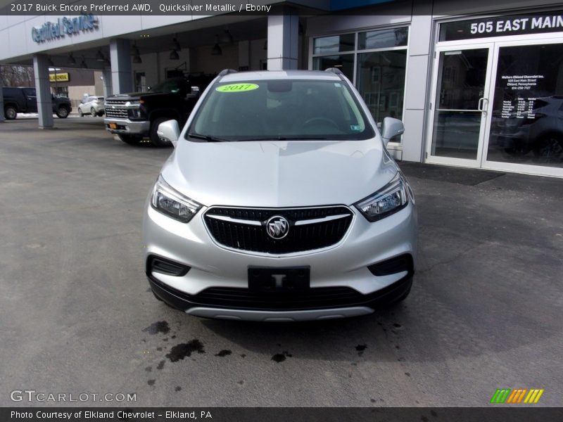 Quicksilver Metallic / Ebony 2017 Buick Encore Preferred AWD