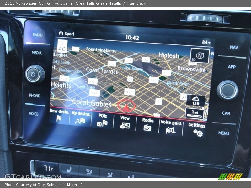 Navigation of 2018 Golf GTI Autobahn
