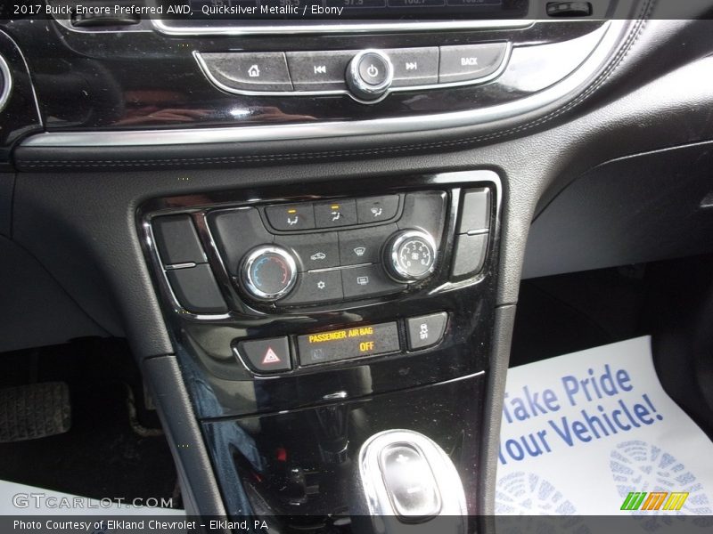Quicksilver Metallic / Ebony 2017 Buick Encore Preferred AWD