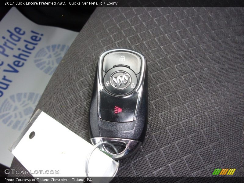 Quicksilver Metallic / Ebony 2017 Buick Encore Preferred AWD