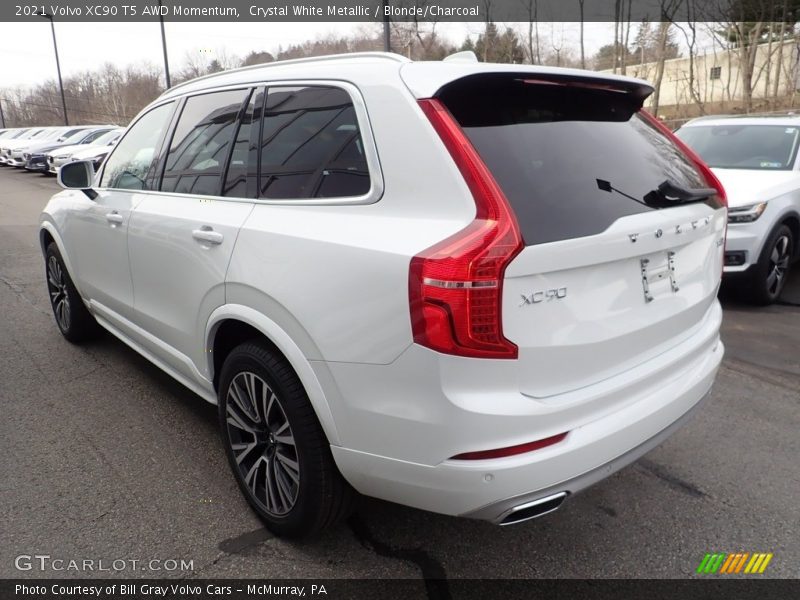 Crystal White Metallic / Blonde/Charcoal 2021 Volvo XC90 T5 AWD Momentum